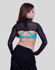 Cosi G Repeat Mesh Shrug Crop