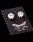 Mad Ally Diamante Stud Earrings