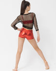 Studio 7 Long Sleeve Fishnet Crop CHCT17 / ADCT17