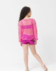 Studio 7 Long Sleeve Fishnet Crop CHCT17 / ADCT17