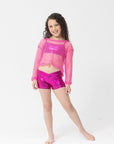 Studio 7 Long Sleeve Fishnet Crop CHCT17 / ADCT17