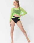 Studio 7 Long Sleeve Fishnet Crop CHCT17 / ADCT17