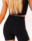 Claudia Dean Ribbed 4" Shorts -Staples Collection
