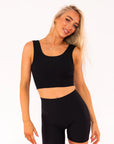 Claudia Dean Ribbed 4" Shorts -Staples Collection