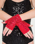 Studio 7 Sequin Fingerless Gloves Acc05