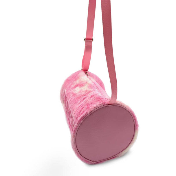 Capezio Plush Pink Faux  Fur Dance Duffle Barrel Bag B286
