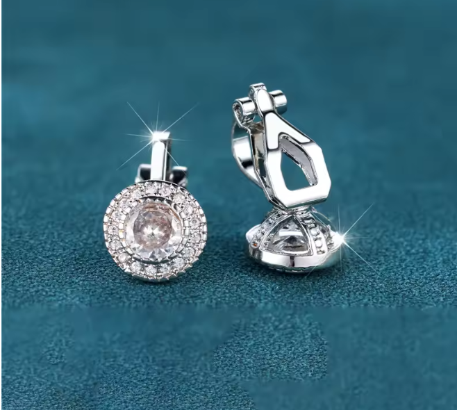 Round Clip On  Earrings