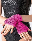 Studio 7 Sequin Fingerless Gloves Acc05
