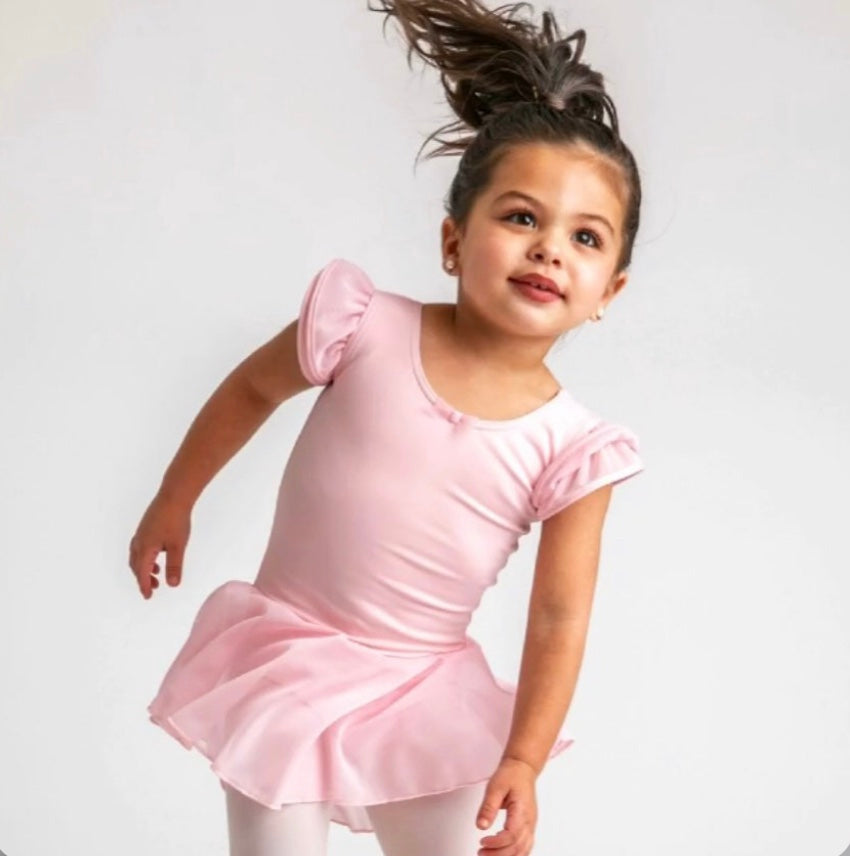 Capezio Flutter Puff Sleeve Dress - Children&#39;S Collection 11882C